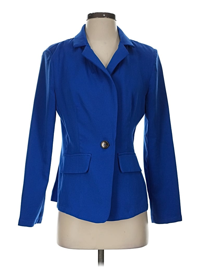 Pre-owned Shein Blazer Jacket In Blue
