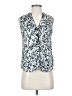 H&M Conscious 100% Polyester Blue Sleeveless Blouse Size 4 - photo 1