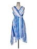 DKNY 100% Polyester Stripes Blue Cocktail Dress Size 14 - photo 1
