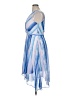 DKNY 100% Polyester Stripes Blue Cocktail Dress Size 14 - photo 5