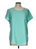 Cato Teal Short Sleeve Blouse Size L - photo 1