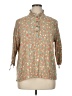 MULTIPLES Tan 3/4 Sleeve Blouse Size XL - photo 1