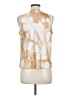 DKNY 100% Polyester Gold Sleeveless Blouse Size M (petite) - photo 2