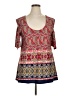 RW&CO Red Short Sleeve Blouse Size XL (estimated) - photo 1