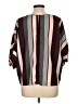LUCCA 100% Polyester Stripes Burgundy Short Sleeve Blouse Size L - photo 2