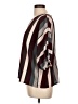 LUCCA 100% Polyester Stripes Burgundy Short Sleeve Blouse Size L - photo 5