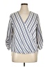 West Kei Blue 3/4 Sleeve Blouse Size XL - photo 1