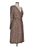 Unbranded Print Brown Casual Dress Size L - photo 2