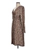 Unbranded Print Brown Casual Dress Size L - photo 4