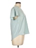 A New Day 100% Polyester Teal Short Sleeve Blouse Size L - photo 4