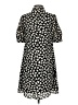 Ann Taylor 100% Polyester Print Black Casual Dress Size XS - photo 2