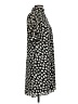 Ann Taylor 100% Polyester Print Black Casual Dress Size XS - photo 4