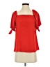 Sugar Lips 100% Polyester Red Short Sleeve Blouse Size S - photo 1