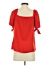Sugar Lips 100% Polyester Red Short Sleeve Blouse Size S - photo 2