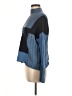 Central Park West Color Block Blue Turtleneck Sweater Size M - photo 5