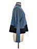 Central Park West Color Block Blue Turtleneck Sweater Size M - photo 4