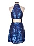 Sherri Hill 100% Polyester Blue Cocktail Dress Size 6 - photo 2