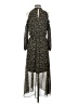 Sam Edelman 100% Polyester Print Black Casual Dress Size 4 - photo 2