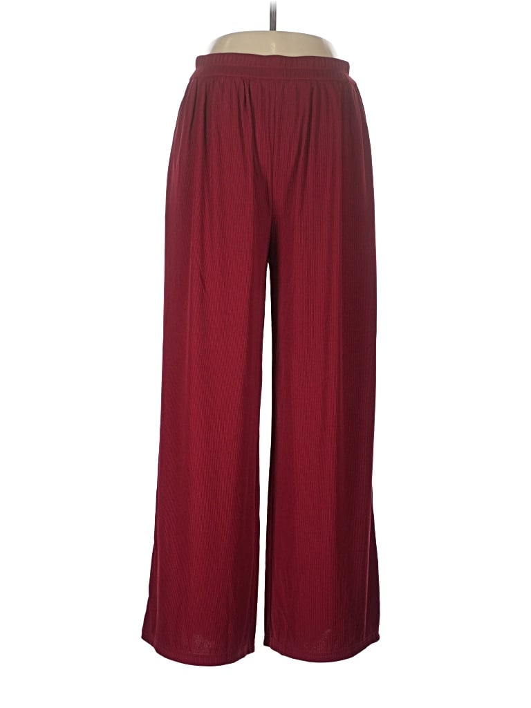 Pre-owned Btfbm Casual Pants In Burgundy