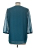 Krazy Kat 100% Polyester Polka Dots Teal 3/4 Sleeve Blouse Size L - photo 1