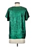 Unbranded 100% Polyester Metallic Green Short Sleeve Top Size S - photo 2
