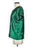 Unbranded 100% Polyester Metallic Green Short Sleeve Top Size S - photo 5