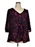 Torrid 100% Polyester Black 3/4 Sleeve Blouse Size 1X Plus (1) - photo 1