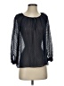 J.Crew Blue Black 3/4 Sleeve Blouse Size 2 - photo 1