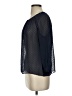 J.Crew Blue Black 3/4 Sleeve Blouse Size 2 - photo 5