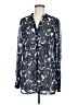 Express 100% Polyester Blue Long Sleeve Blouse Size M - photo 1