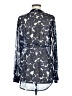 Express 100% Polyester Blue Long Sleeve Blouse Size M - photo 2