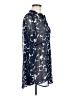Express 100% Polyester Blue Long Sleeve Blouse Size M - photo 4