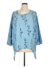 Misslook Blue 3/4 Sleeve Blouse Size XL - photo 1