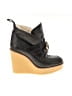 Chloé Black Leather shearling lined wedge Boots Size EU 39 - photo 1
