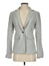 Ann Taylor LOFT 100% Cotton Chevron-herringbone Gray Blazer Size 0 - photo 1