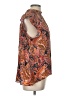 Chufy 100% Viscose Paisley Orange Short Sleeve Blouse Size L - photo 4