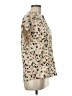 Shein 100% Polyester Animal Print Ivory Short Sleeve Blouse Size 6 - photo 4