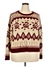 Shein Curve 100% Acrylic Hearts Burgundy Pullover Sweater Size 18 Plus (3) - photo 1