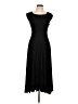 Lush Solid Black Casual Dress Size L - photo 1