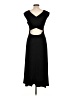 Lush Solid Black Casual Dress Size L - photo 2