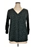 Beacon Polka Dots Teal 3/4 Sleeve Blouse Size 1X - photo 1