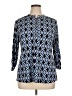 Charter Club Argyle Blue 3/4 Sleeve Blouse Size 0X - photo 1
