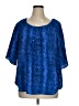 Violet & Claire 100% Polyester Snake Print Blue Short Sleeve Blouse Size 1X - photo 1