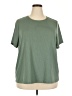 LUXE Solid Green Short Sleeve T-Shirt Size XXL - photo 1