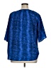 Violet & Claire 100% Polyester Snake Print Blue Short Sleeve Blouse Size 1X - photo 2
