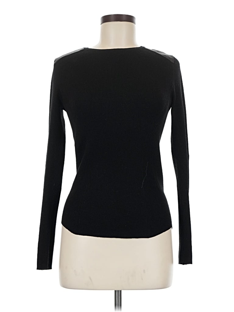 Pre-owned Classiques Entier Long Sleeve Top Black Crew Neck Tops