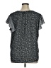 Investments 100% Polyester Black Short Sleeve Blouse Size XL (petite) - photo 2