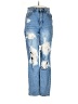 Shein Hearts Blue Jeans Size XS - photo 1