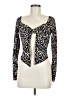 Just Polly Brown Long Sleeve Top Size M - photo 1