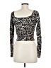 Just Polly Brown Long Sleeve Top Size M - photo 2